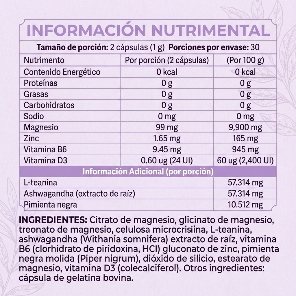 AURA - Complejo de Magnesio Premium (frasco con 60 capsulas)